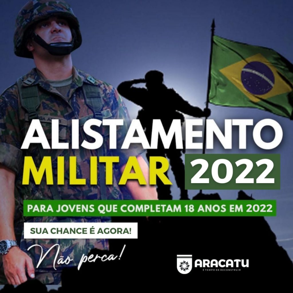 Alistamento Militar: Jovens que completam 18 anos em 2022